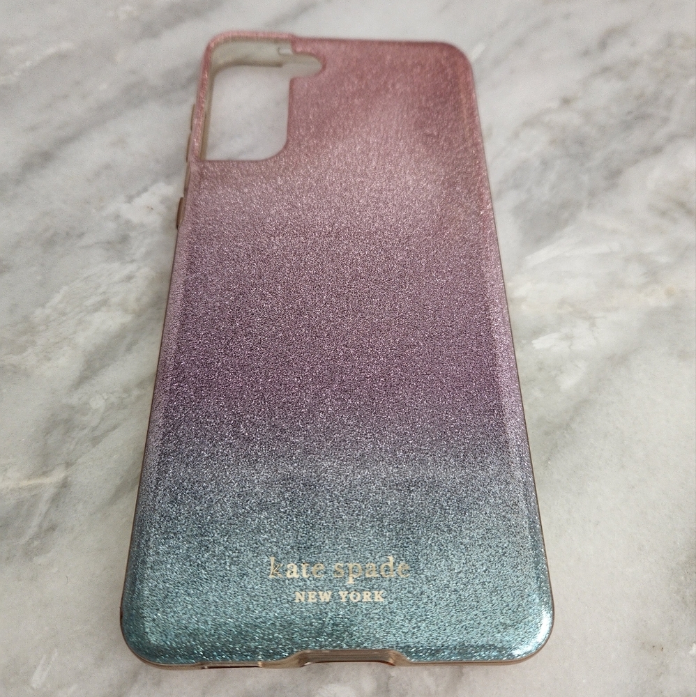 Kate Spade Samsung S21+5G  Ombre Glitter Defensive Hardshell Phone Case